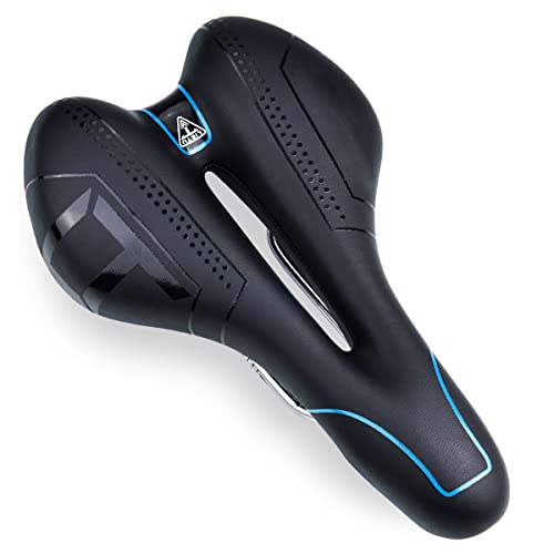 VOTUKU Selle Velo VTT Confortable, Gel Selle pour Hommes Femmes, Siège de Vélo Ergonomique pour VTT/Vélo de Route/Vélos de Ville/Vélo de Course (Bleu) Cover
