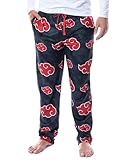 Bioworld Naruto Shippuden Mens' Akatsuki Clouds Pajama Sleep Lounge Pants (XX-Large) Black