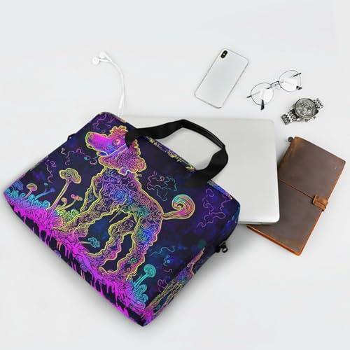 Bolso portátil para laptop de 15.6 pulgadas con diseño poodle miniatura 7