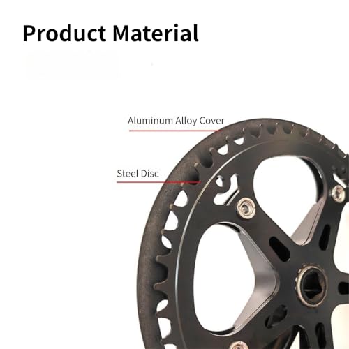 Accarugty Pédalier Vélo Alliage Aluminium 52T Carré 9V – vue 7
