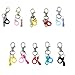 Set of 10Pcs Colorful Silicone Pen Clip Easy Access Lanyard Pen Holder Clips for Nurses Doctor Student Teacher