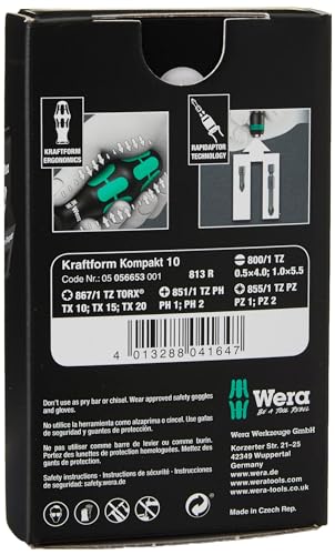 Wera Set Di Cacciaviti Kraftform Compact 10 Pezzi Nero - 4