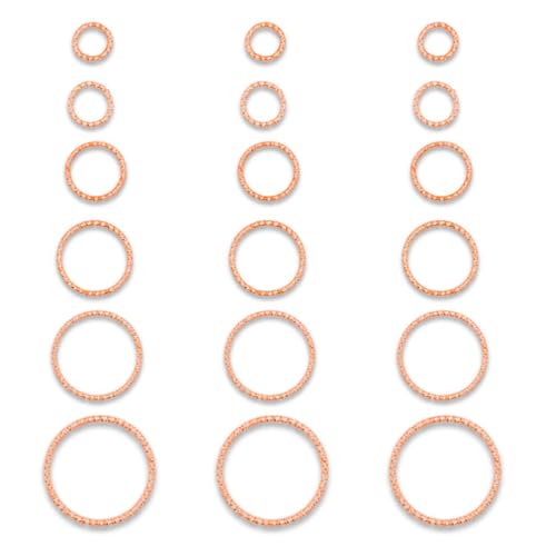 Image of SATRA TRADERS Round Shape Textured for Jewelry Making Crafting Ring | Qty : 250g | BF68 (Golden-12mm)