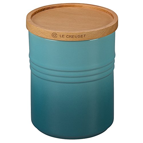 Le Creuset Stoneware Canister with Wood Lid, 2.5 qt. (5.5