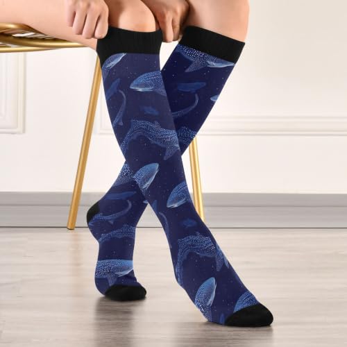 Image of Fisyme Socks for Women Men Warm Comfort Athletic Crew Running Hiking Cycling Compression Socks