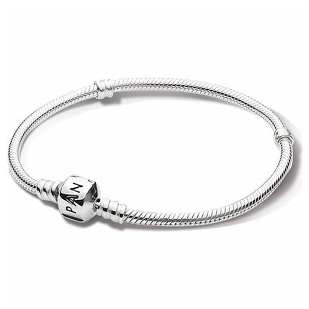 Certificate 100% Original Sterling Silver Snake Chain Diy Charm Pandora Bracelet For Women Gift Silver Jewelry Lhb