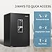 HSDYS Deluxe Biometric Fingerprint Safe Box 2.3 Cubic Feet, Large Home Security Safe Box with Digital Touch Screen Keypad and Inerior Lock Box,Storage Documents Jewelry Money Valuables