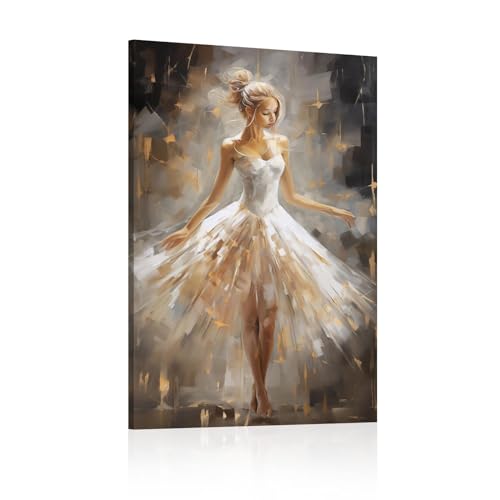 Peinture moderne de fille de ballet toile murale 50x70cm