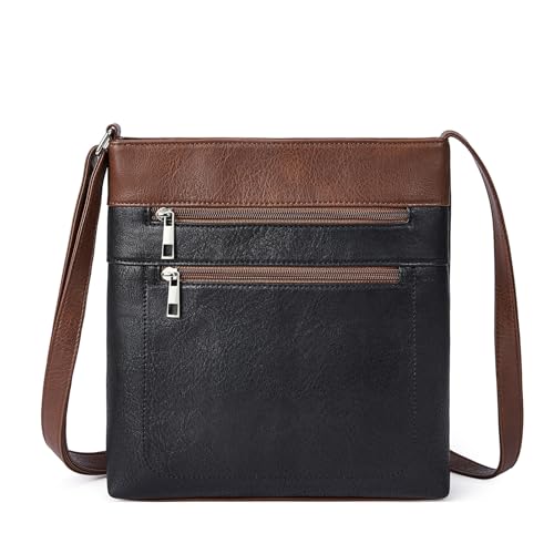 BOSTANTEN Crossbody Purses for Women Medium Shoulder Bag Quilted Handbags with Zipper Pocket
