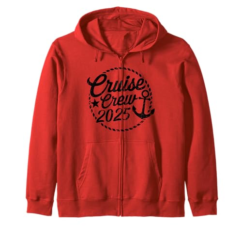 Cruise Crew 2025 Anchor Sailing Cruising Vacaciones de verano Sudadera con Capucha