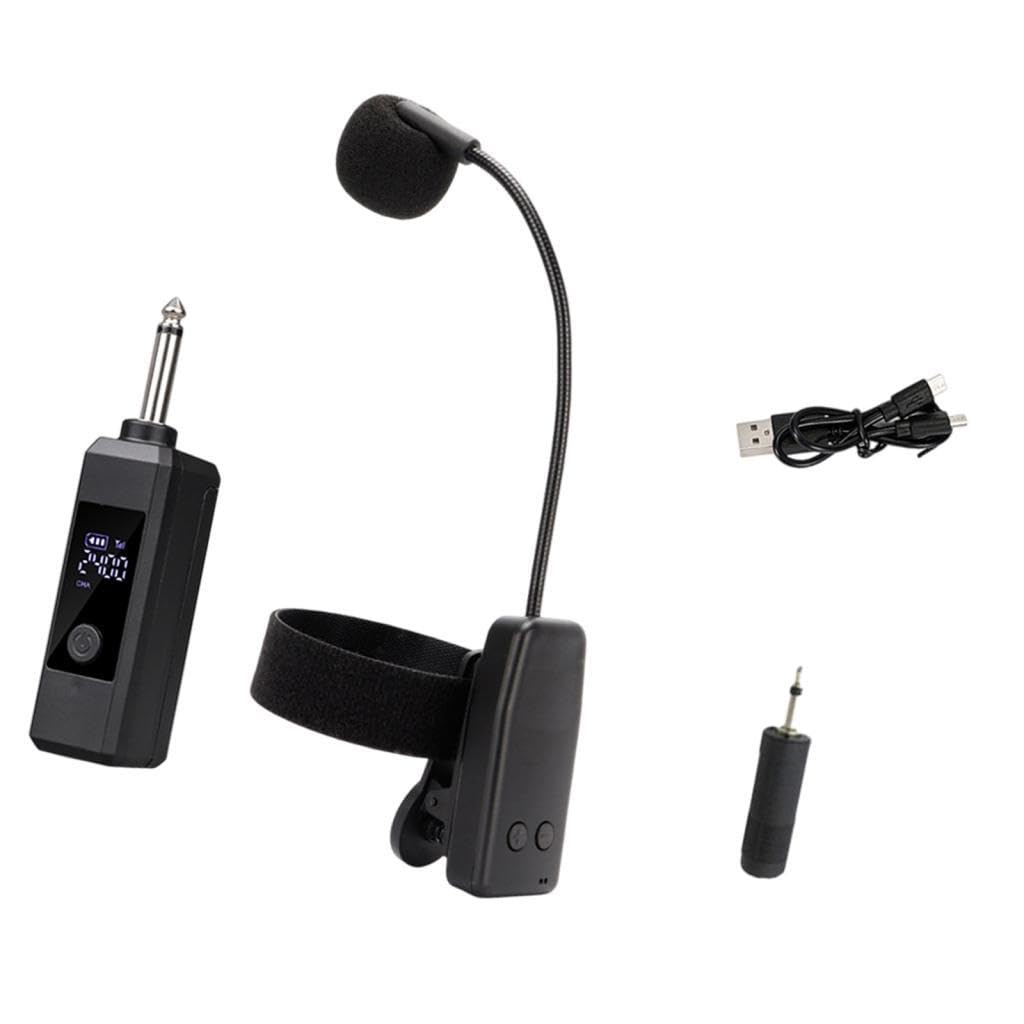 Sans Fil pour Saxophone, Multidirectionnel, avec Pince Détachable, Prise Jack 6,35 Mm et Récepteur Stable. Idéal pour Les Concerts et, 1 en 1