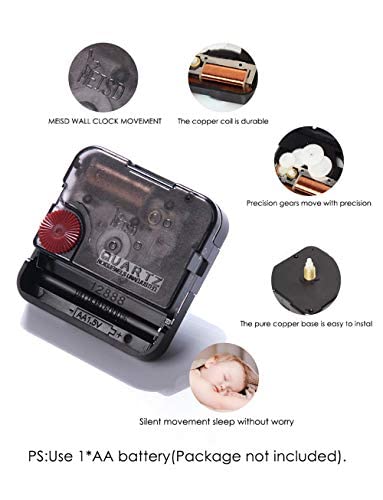 Floerroyale World Map Wall Clocks Modern Design 3D Digital Hanging Clock Ultra Quiet Acrylic Wall Watch,29X13Inches #TOP7