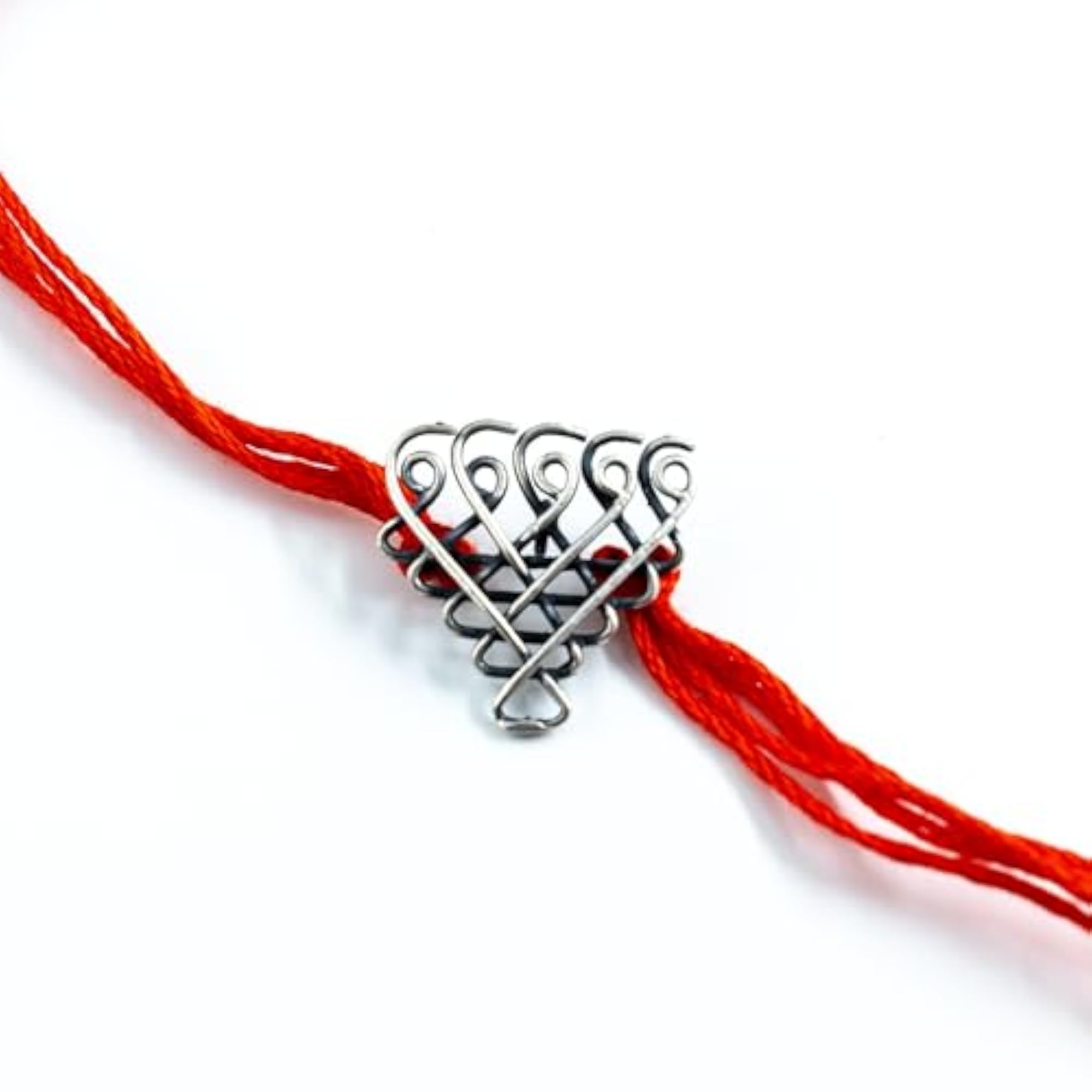 Sterling Silver Saraswati Small Rakhi for Brother, Gift for Rakshabandhan