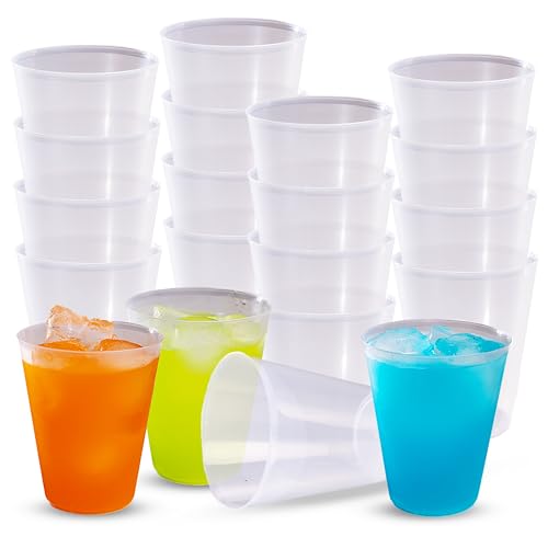 TUKA - 100 Vasos Reutilizables Tipo Sidra de 500 ML - Plástico Duro Resistente - Ecológicos - Libre de BPA - Para Fiestas, Eventos, Copas, Gin Tonic - Vasos Grandes (100, 500 ml)