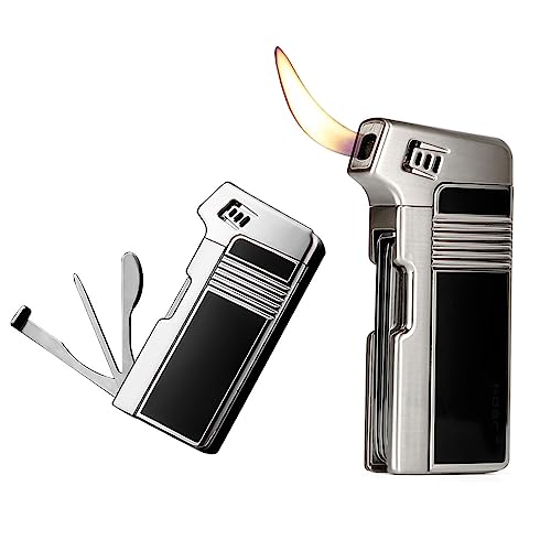 GIXXHLG Butane Torch Lighter, 3 in 1 Lighter Metal Lighter,