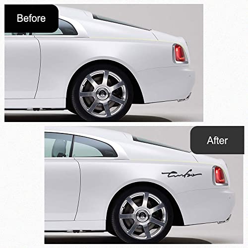Image of Metal Car 3D Metal Turbo Sticker for Car Sticker, 3D Metal Turbo Sticker for Car, Car Turbo Emblems, 3D Premium Car Side Fender Rear Trunk Emblem Logo Badge Decals for All Cars (Black)