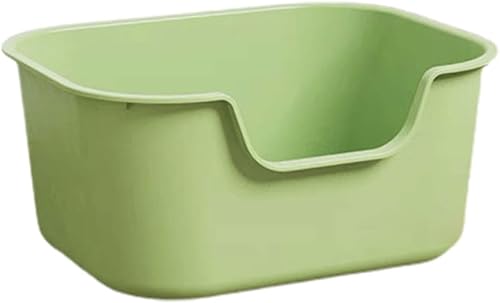 Bandeja de arena para mascotas con parte superior abierta para gatos, caja de arena para gatos con bandeja lateral alta a prueba de salpicaduras