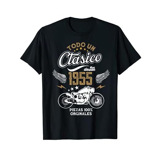 Nacido En 1955 | 66 años Cumpleaños Moto Biker Hombre Motero Camiseta