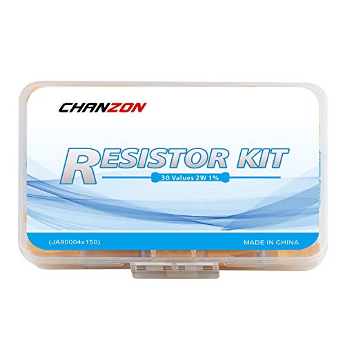 Chanzon 29 Values 2W 1R-1Mr Ω Ohm Metal Film Fixed Resistor Kit 150Pcs ±1% Tolerance 0.01 Mf Through Hole Resistors Assortment Current Limiting Rohs Certificated #TOP4