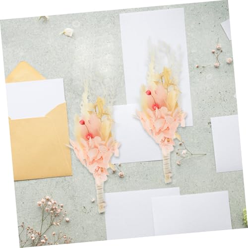 Ramo mini flores secas naturales color rosa pack x6 miniatura 3