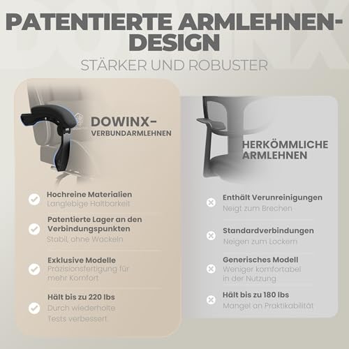 Sedia da gaming, ergonomica, con supporto lombare, regolabile, con poggiapiedi (nero) - Sedia gaming - Immagine 5