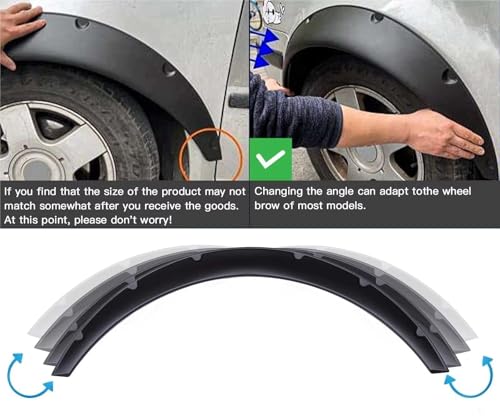 Guardabarros coche con arcos de rueda extraanchos y material flexible 5