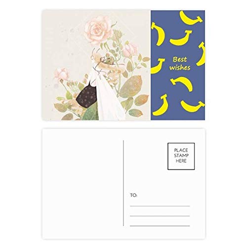 Fiore cinese stile classico illustratore banana cartoline set di biglietti di ringraziamento lato postale 20 pezzi