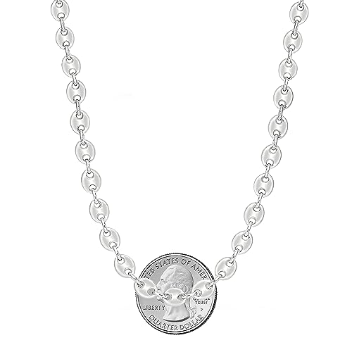 Savlano 925 Sterling Silver Hollow Puffed Anchor Mariner Link Chain Necklace for Women & Men Comes with Gift Box- Made in Italy2