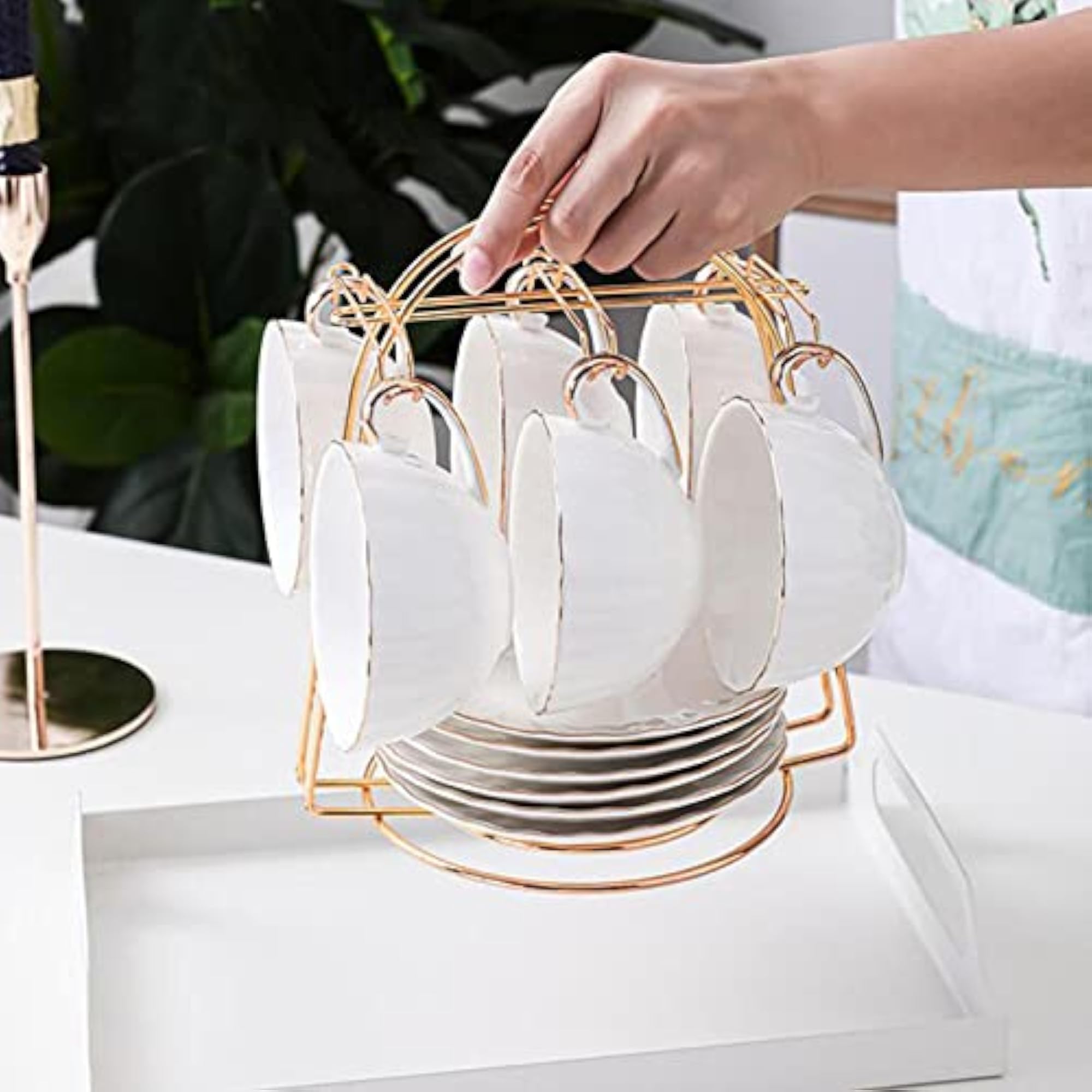 Home Cup Stand Dryer Rack for Six Cups