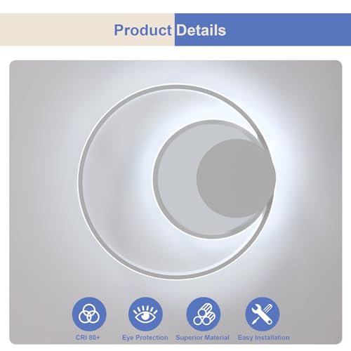 Toolight Plafoniera LED Soffitto 32W 3600LM