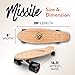 Versatile 28 inch Bamboo Longboard for Kids, Teens & Adults - Drop Deck Longboards Skateboard for Cruising, Carving & Freestyle Skateboarding - Ideal for Beginners to Advanced Skater (Missile (Small))