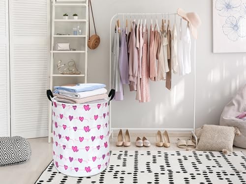 Image of Large Laundry Basket Canvas Storage Bins Baby Nursery Hamper for Boys and Girls Toy Box Gift Baskets for Home,Office,Home Decor