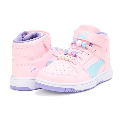 Image of PUMA Kids' Rebound Layup Mid Hook and Loop Sneakers