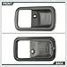 Riloer Inner Door Handle Bezel, Replaces 69277-60010-03, 69278-60010-03, Compatible with Toyota Land Cruiser 80 Series 1993-1997, Compatible with Lexus LX450 1996-1997, 4 pcs