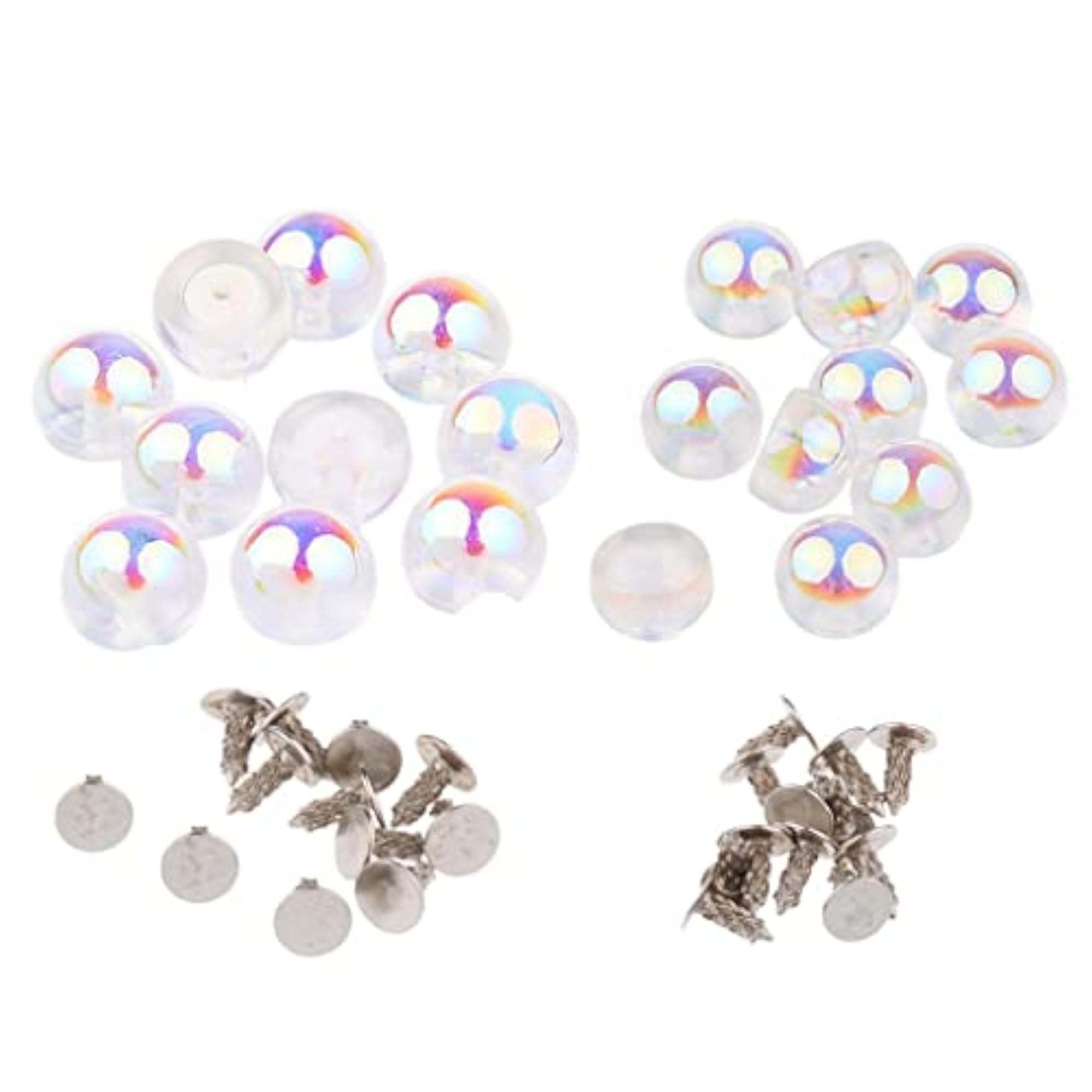 20 Sets Pearl Beads Rivet Studs Decorative Buttons for Leathercraft