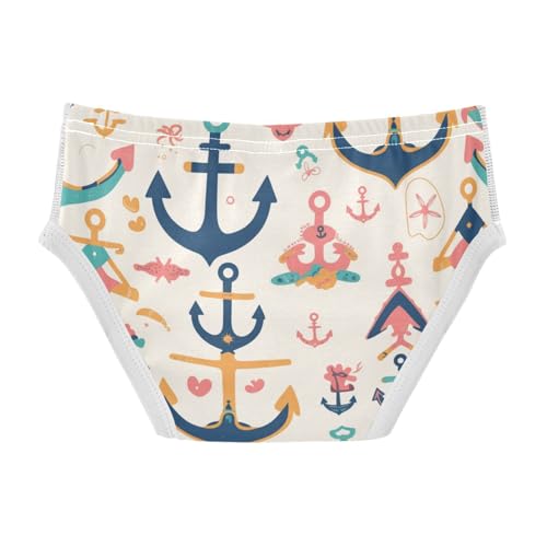 KLL Nautical Themed Simple Anchors Little Boys Cotton Briefs Cute Children Panties2