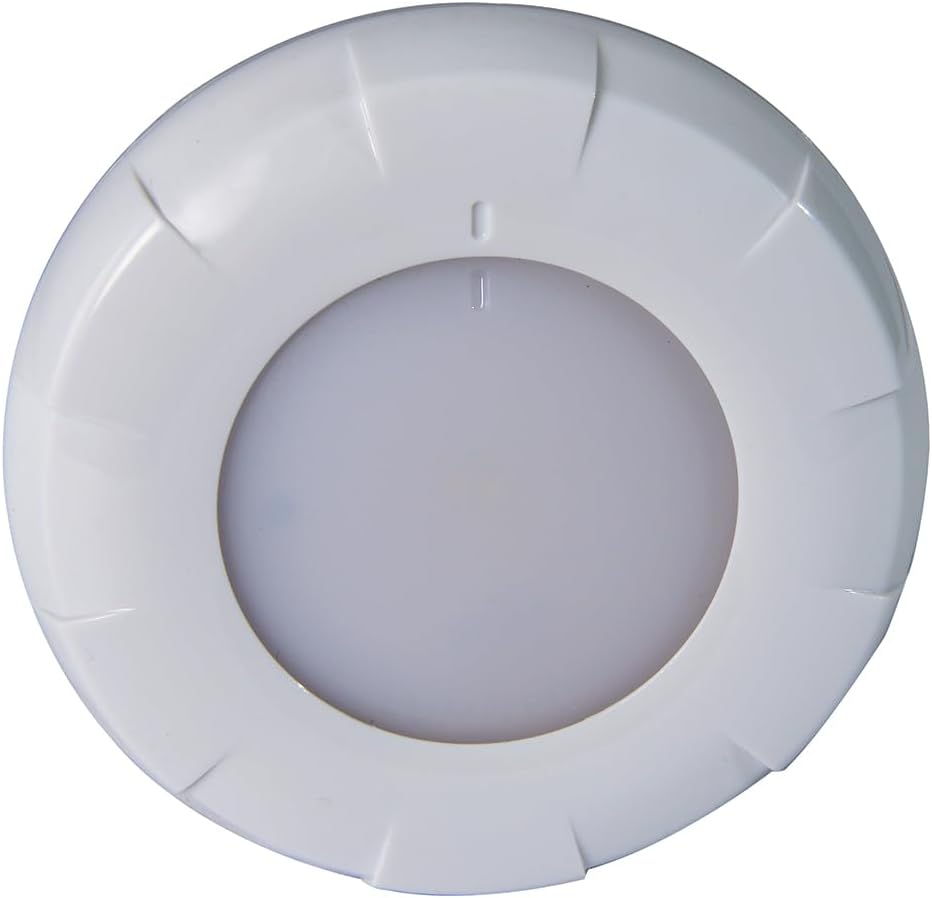 101076 - Aftermarket Replacement Aurora LED Dome Light - White Finish - White Red Dimming Compatible with Lumitec