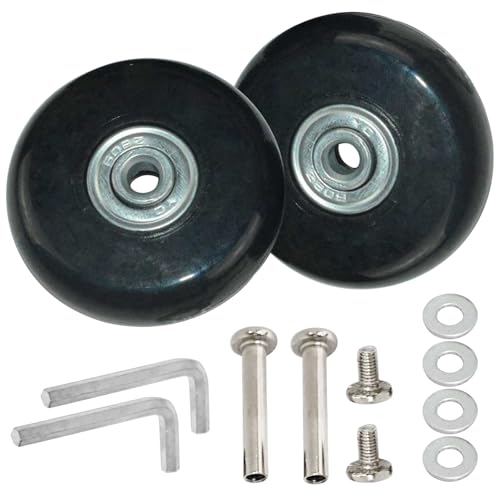 Replacement Luggage Wheels 55x18mm Suitcase Wheels Repair Repair Set Wear-Resistant Trolley Casters for Trolley Bag, Inline Skate and Caster Board