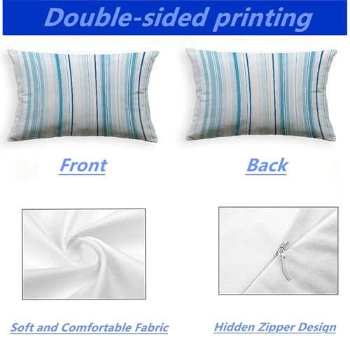 Coussin imprimé léopard bleu en velours double face 70x90 de collection 2026