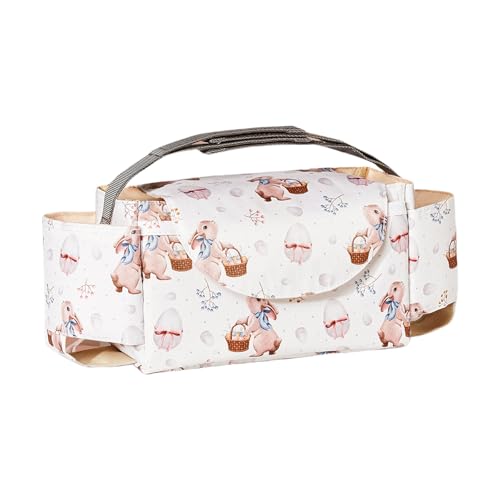YIGZYCN Bolsa organizadora multifunción para cochecito de bebé con correas ajustables y múltiples bolsillos, bolsa de almacenamiento de pañales de poliéster