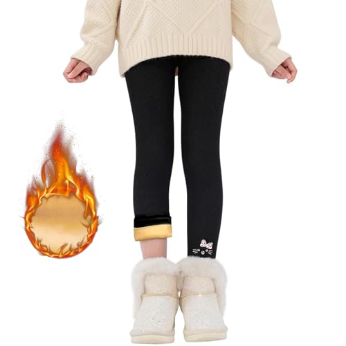 Ourdort Thermoleggings Mädchen Gefütterte Winter Baumwolle Leggings mit...