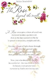 Greeting Card (ICG4906) - Sympathy - Rose Beyond The Wall - Foil Finish