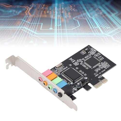 VBESTLIFE Tarjeta de Sonido PCIe, Tarjeta de Audio Interna 5.1 con Soporte de Perfil bajo, Sonido Envolvente Estéreo 3D para PC de Escritorio - imagen 2