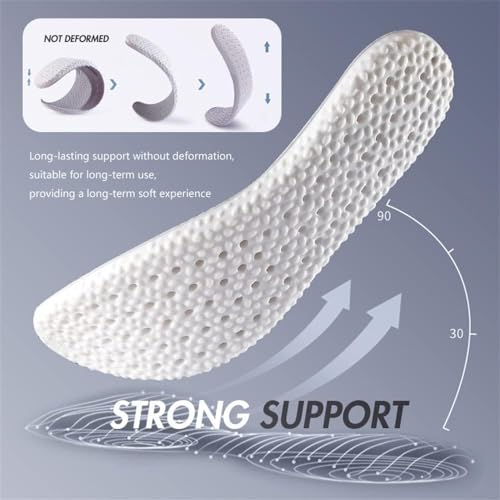 Image of Purastep Memory Foam Shoe Insoles, Elastic Shock Absorbing Height Increasing Sports Shoe Insoles For Men And Women Cuttable Soft Breathable Honeycomb Orthotic Replacement Inserts | EU 41-42 | 1 Pair