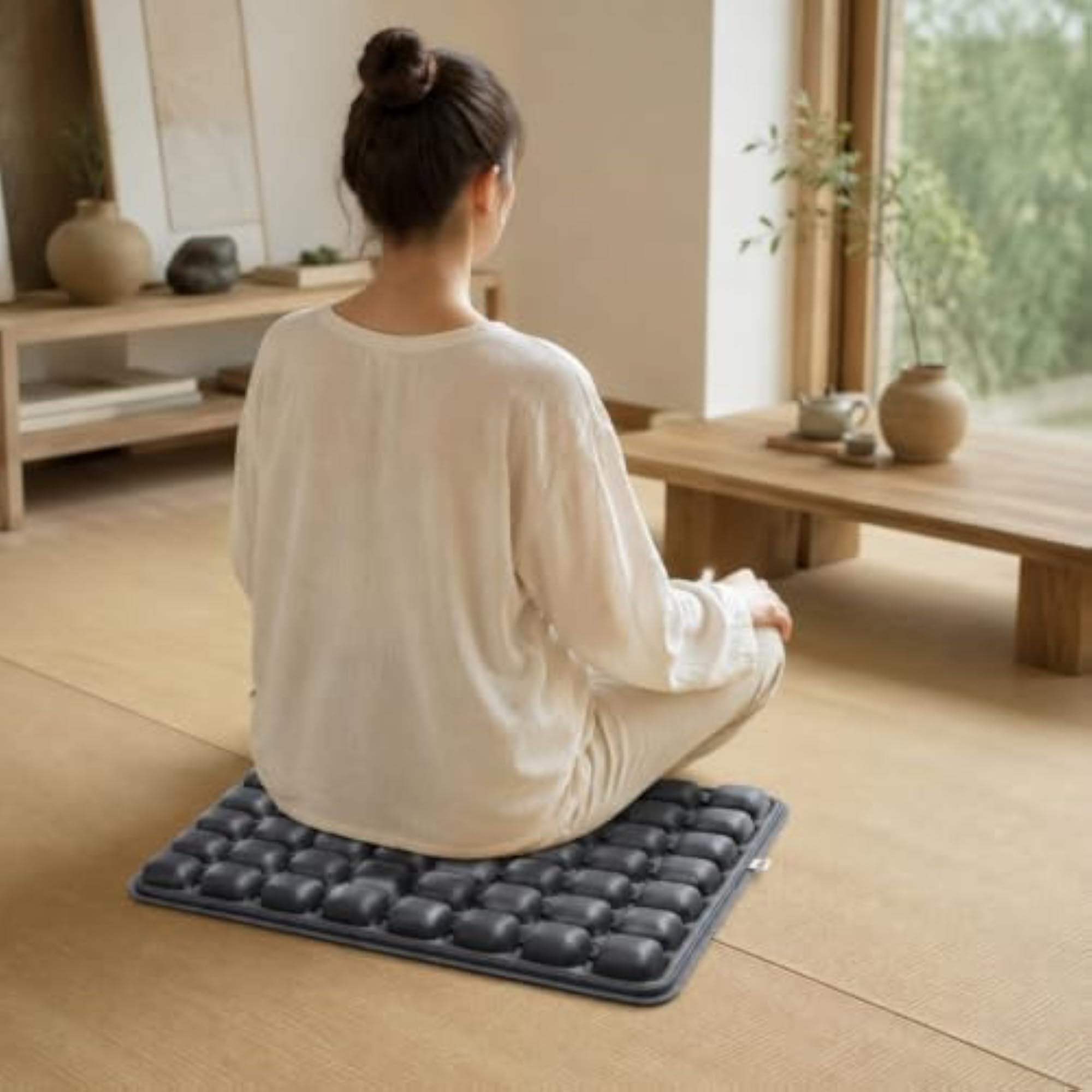 Supportive 3D Air Cell Ergonomic Seat Cushion with Integrated Pump