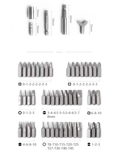 Set de 100 Piezas Destornilladores y Llaves Hexagonales miniatura 5