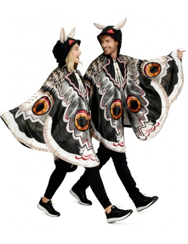 BWVQNO Loose - fitting Moth Costume Moth Cape Hooded Costume Women Hallowee Cosplay Costumes Adults