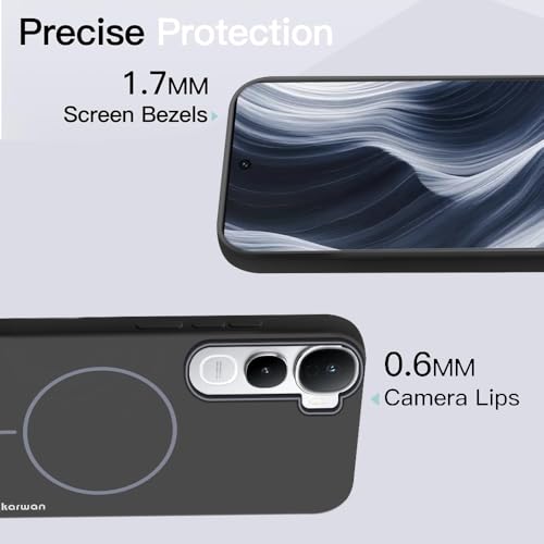 Image of KARWAN️ Magnetic Wireless Ultra Slim-Fit Back Case Cover for Vivo Y400 PRO |Hard PC Case Cover| Ultra-Thin & Light Weight with [Ultra Premium Feel] Case for Vivo Y400 PRO (6.77 inch) (Black)
