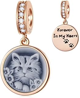 Rose Gold Animal Pet Charms fit European Women Bracelet, Dog Mum and Baby, Flamingo Butterfly Parrot Crocodile Cat Unicorn Rabbit Dangle in 925 Sterling Silver, Gifts for Valentines Day/Mothers Day