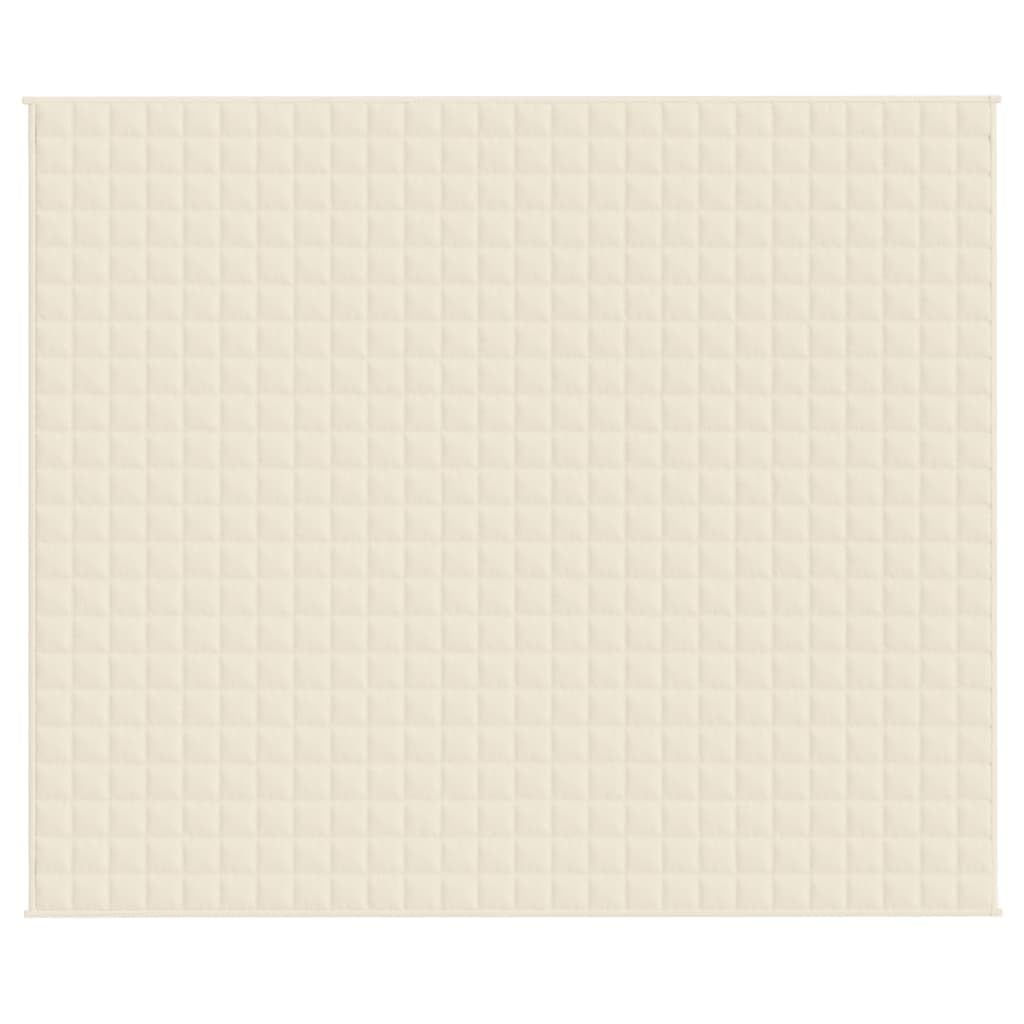 Coperta Ponderata Crema Chiaro 220x260 cm 15 kg Tessuto,Coperte da Letto,Coperta Ponderata,Coperta ponderata Benessere Antistress-350821